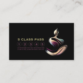 ヨガ瞑想インストラクターロータスポーズ5クラスパス ロイヤリティカード