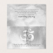 ヨガ瞑想インストラクター価格表アポイントメント 名刺 (外部フラット)