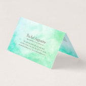 ヨガ瞑想インストラクター価格表アポイントメント 名刺 (裏面)