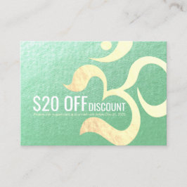 ヨガ瞑想インストラクター割引クーポンオムサイン 割引カード