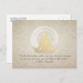 ヨガ瞑想インストラクター引用文簡単ポーズゼン ポストカード (正面/裏面)