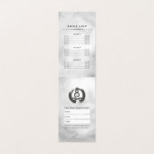 ヨガ瞑想インストラクター料金表 予約 名刺 (内部フラット)