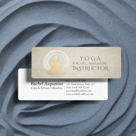 ヨガ瞑想インストラクター簡単ポーズゼンシンボル スキニー名刺