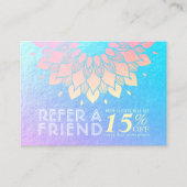 ヨガ瞑想インストラクター紹介金ゴールド曼荼羅 紹介カード (正面)