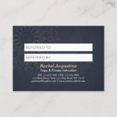 ヨガ瞑想インストラクター紹介金ゴールド曼荼羅 紹介カード (裏面)