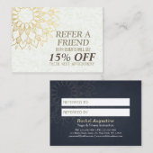 ヨガ瞑想インストラクター紹介金ゴールド曼荼羅 紹介カード (正面/裏面)