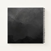 ヨガ瞑想インストラクター蓮のポーズ墨絵 ノートブック (裏面)
