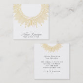 ヨガ瞑想インストラクター金ゴールドサンマンダラ スクエア名刺 (正面/裏面)