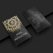 ヨガ瞑想インストラクター金ゴールドマンダラオムシンボル 名刺