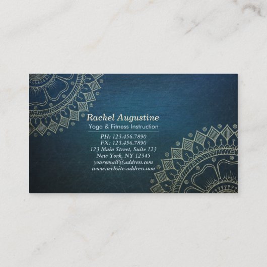 ヨガ瞑想インストラクター金ゴールドマンダラクラスパス ロイヤリティカード (裏面)