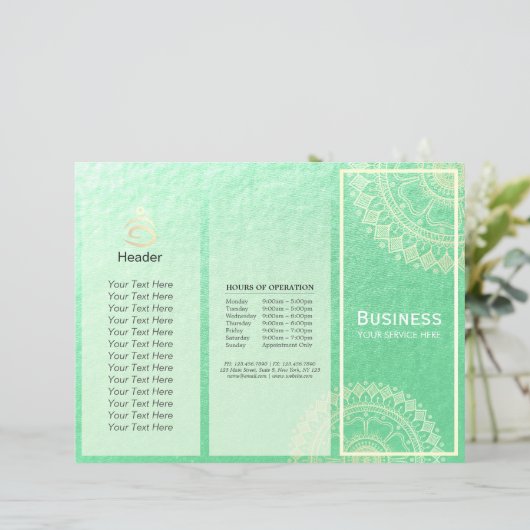 ヨガ瞑想インストラクター金ゴールドマンダラトリフォル (スタンド正面)