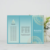 ヨガ瞑想インストラクター金ゴールドマンダラトリフォル (スタンド正面)