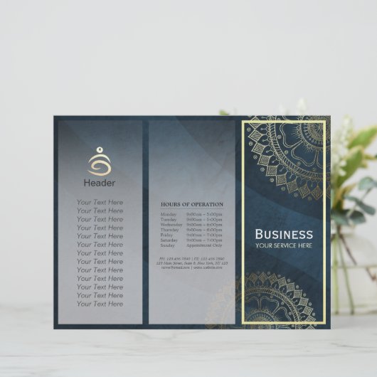 ヨガ瞑想インストラクター金ゴールドマンダラトリフォル (スタンド正面)