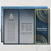 ヨガ瞑想インストラクター金ゴールドマンダラトリフォル (正面/裏面)