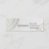 ヨガ瞑想インストラクター金ゴールドマンダラネイビーブルー スキニー名刺 (裏面)