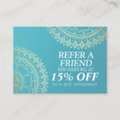 ヨガ瞑想インストラクター金ゴールドマンダラ紹介 紹介カード (正面)