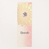 ヨガ瞑想インストラクター金ゴールドマンダラOMシンボル ヨガマット (正面)