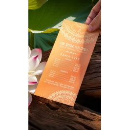 ヨガ瞑想インストラクター金ゴールド曼荼羅価格表 ラックカード