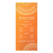 ヨガ瞑想インストラクター金ゴールド曼荼羅価格表 ラックカード (正面)