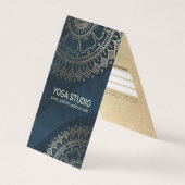 ヨガ瞑想インストラクター金ゴールド曼荼羅価格表 名刺 (正面)