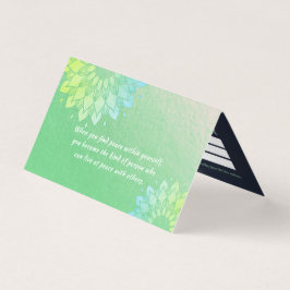 ヨガ瞑想インストラクター金ゴールド曼荼羅価格表 名刺