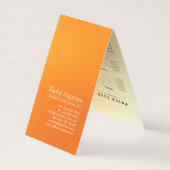 ヨガ瞑想インストラクター金ゴールド曼荼羅価格表 名刺 (裏面)