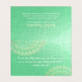 ヨガ瞑想インストラクター金ゴールド曼荼羅価格表 名刺 (外部フラット)