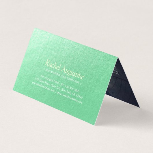 ヨガ瞑想インストラクター金ゴールド曼荼羅価格表 名刺 (裏面)