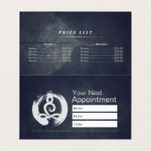 ヨガ瞑想インストラクター金ゴールド曼荼羅価格表 名刺 (内部フラット)