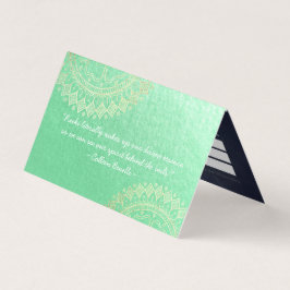 ヨガ瞑想インストラクター金ゴールド曼荼羅価格表 名刺