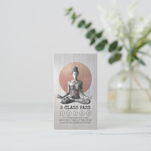 ヨガ瞑想インストラクター霊気マスタークラスパス ロイヤリティカード (スタンド正面)