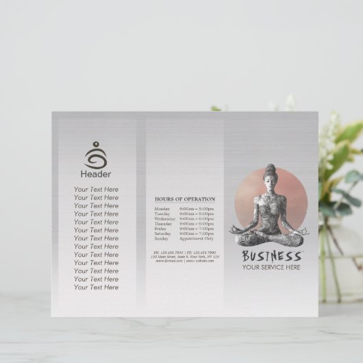 ヨガ瞑想インストラクター霊気マスターロータスポーズ (スタンド正面)