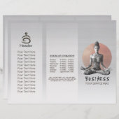 ヨガ瞑想インストラクター霊気マスターロータスポーズ (正面/裏面)