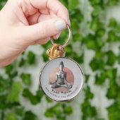 ヨガ瞑想インストラクター霊気マスターロータスポーズ キーホルダー (手)