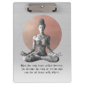 ヨガ瞑想インストラクター霊気マスターロータスポーズ クリップボード (正面)