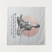 ヨガ瞑想インストラクター霊気マスターロータスポーズ タペストリー (正面(横))