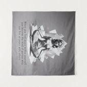 ヨガ瞑想インストラクター霊気マスターロータスポーズ タペストリー (正面(横))