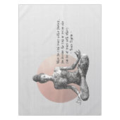 ヨガ瞑想インストラクター霊気マスターロータスポーズ テーブルクロス (正面)