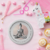 ヨガ瞑想インストラクター霊気マスターロータスポーズ ペーパープレート (パーティー)