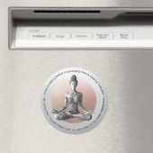 ヨガ瞑想インストラクター霊気マスターロータスポーズ マグネット (インサイチュ (食洗機))