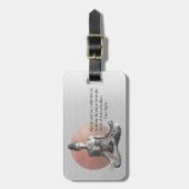 ヨガ瞑想インストラクター霊気マスターロータスポーズ ラゲッジタグ (正面縦)