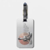 ヨガ瞑想インストラクター霊気マスターロータスポーズ ラゲッジタグ (裏面縦)