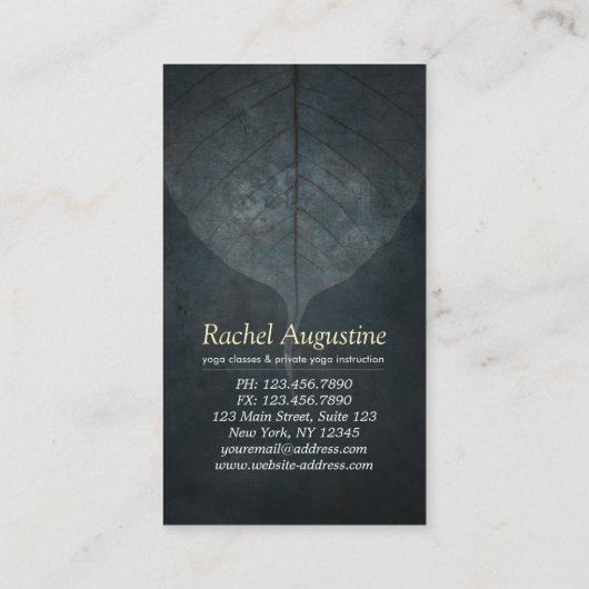 ヨガ瞑想インストラクター霊気マスターロータスポーズ ロイヤリティカード (裏面)