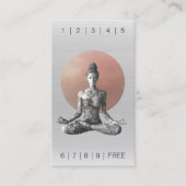 ヨガ瞑想インストラクター霊気マスターロータスポーズ ロイヤリティカード (正面)