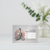 ヨガ瞑想インストラクター霊気マスターロータスポーズ 予約カード (スタンド正面)