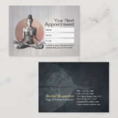 ヨガ瞑想インストラクター霊気マスターロータスポーズ 予約カード (正面/裏面)