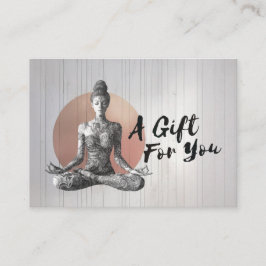 ヨガ瞑想インストラクター霊気マスターロータスポーズ 割引カード