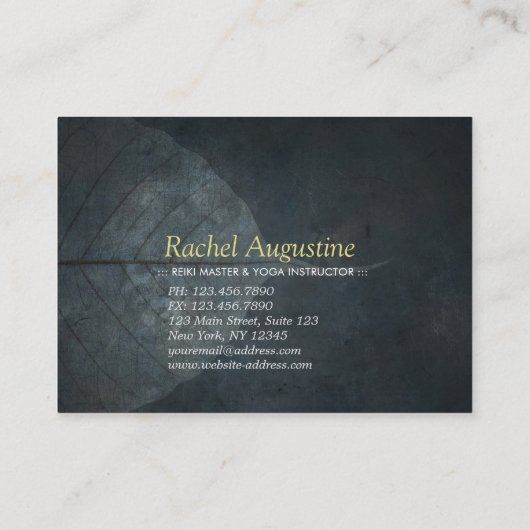 ヨガ瞑想インストラクター霊気マスターロータスポーズ 割引カード (裏面)