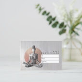 ヨガ瞑想インストラクター霊気マスターロータスポーズ 割引カード (スタンド正面)