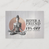 ヨガ瞑想インストラクター霊気マスターロータスポーズ 紹介カード (正面)